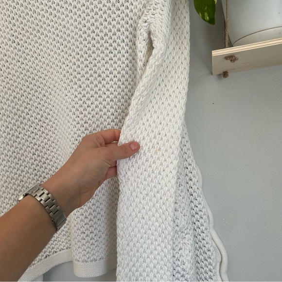 🩷TOMMY BAHAMA CREAM WHITE OPEN KNIT SWEATER CARDIGAN SIZE MEDIUM TRENDING - Picture 5 of 7